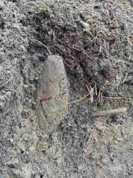 Под Пинском обнаружен артиллерийский снаряд времен Великой Отечественной войны Под Пинском обнаружен артиллерийский снаряд времен Великой Отечественной войны